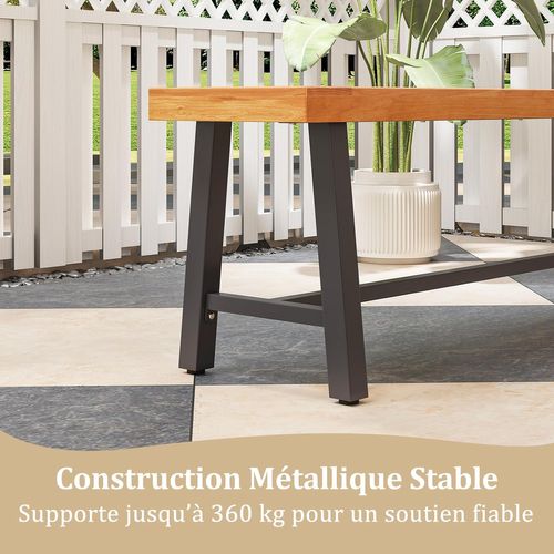Banc Exterieur Jardin 160 X 32 X 45 Cm, 3 Places Banc De Jardin, Capacité 360 Kg, (160 Cm,1)