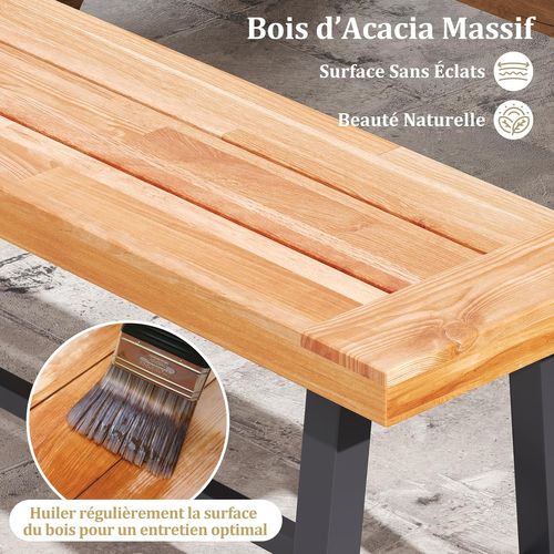Banc Exterieur Jardin 160 X 32 X 45 Cm, 3 Places Banc De Jardin, Capacité 360 Kg, (160 Cm,2)
