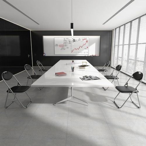 Lot De 4 Chaise Pliante En Métal, Charge 115 Kg, Sans Assemblage, Noir Moderne