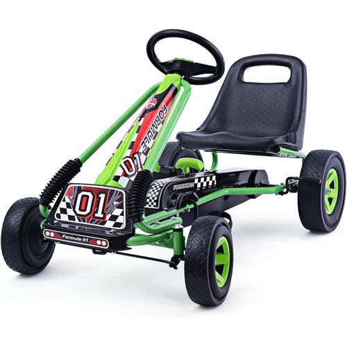 Drift Trike Pour Enfants - Kart à Dérive 3 Roues - Siège Réglable - Charge Max 80 Kg - Roues LED - Noir Fibre De Carbone - 4