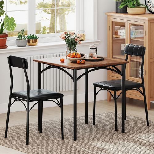 Table Cuisine Avec Chaise Rembourée,table Carrée Pour Coin, Petit-déjeuner, Salle à Manger
