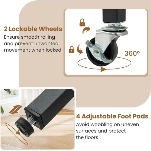 Table Pliante Cuisine Ronde, Table à Manger Extensible Sur Roulettes Pour 2-4 Personnes (blanc)