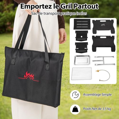 Barbecue De Table 25x20cm (GRILLE En Acier Inoxydable) 2905 Sauvic - Sauvic Barbecue De Table 25x20cm (GRILLE En Acier Inoxydable) 2905 Sauvic - Sauvic