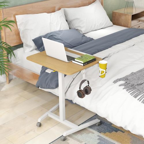COSTWAY Bureau Debout Mobile 76x48cm, Podium Mobile Hauteur Réglable COSTWAY Bureau Debout Mobile 76x48cm, Podium Mobile Hauteur Réglable