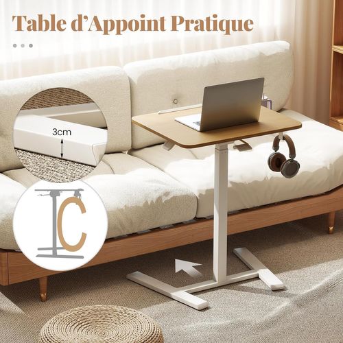 Bureau Assis Debout Mobile 47,5x71,5cm, Hauteur Réglable, Levage Bureau Assis Debout Mobile 47,5x71,5cm, Hauteur Réglable, Levage