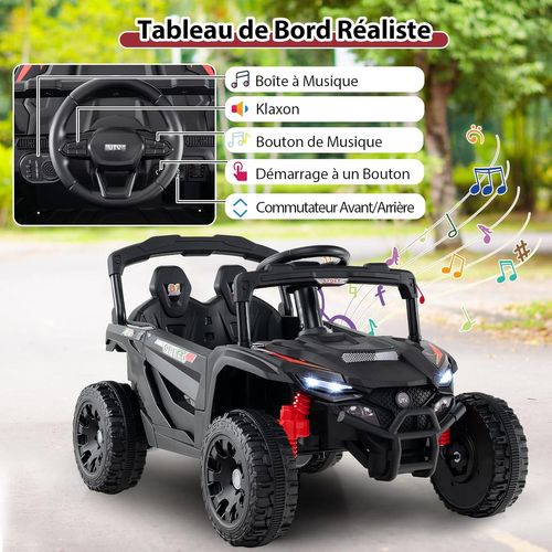 Lunsy - Voiture électrique pour enfants 12V - Télécommandée avec batterie rechargeable 4.5Ah