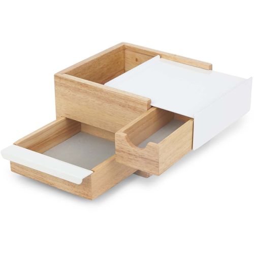 Boîte à Bijoux 3 Tiroirs Mini Stowit Bois Clair