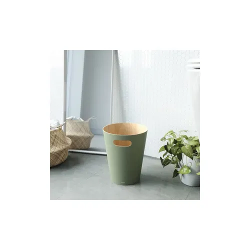 Corbeille En Bois Avec Poignées De Transport Vert