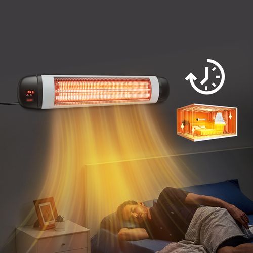 Chauffage Terrasse Infrarouge Infrarouge 2500w Avec Télécommande Montage Mural 3 Niveaux