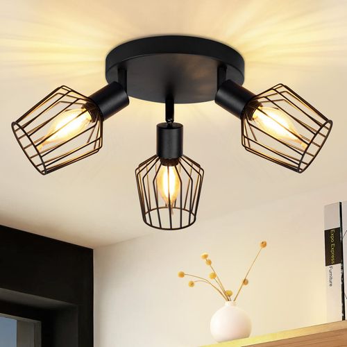 Plafonnier Salon 3 Flamming - Rond Spot De Plafond Pour Couloir Salle De Bain Max.25w