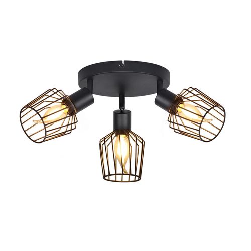 Plafonnier Salon 3 Flamming - Rond Spot De Plafond Pour Couloir Salle De Bain Max.25w