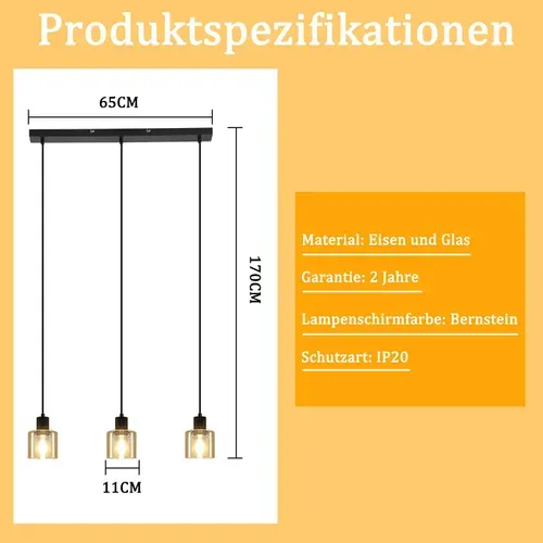 Suspension Table à Manger Noire Vintage Suspension En Métal Suspendue E27