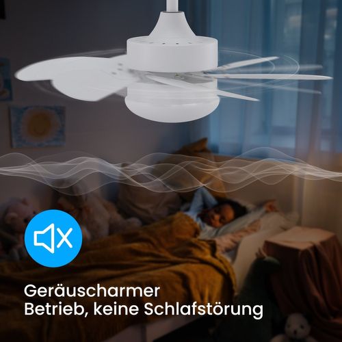 Ventilateur De Plafond Avec Lumière Et Télécommande Silencieux, Pour Chambre à Coucher Plafonnier