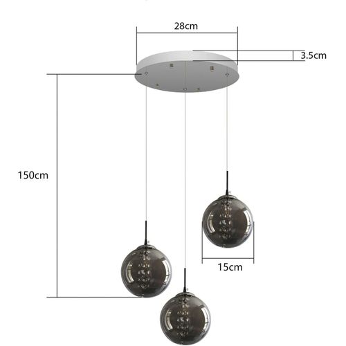 Suspension LED Réglable En Verre Pour Salon Et Décoration Moderne