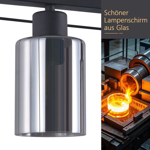 Lampe Suspendue Vintage à 3 Flammes En Verre E27 Pour Salle à Manger Et Cuisine