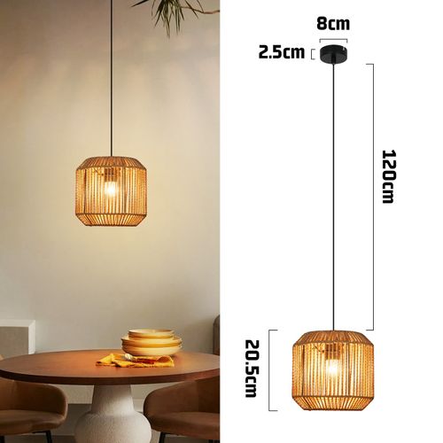 Suspension Lanterne Vintage 1 Flamme E27 Pour Salle à Manger Et Couloir