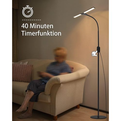 Lampadaire LED Liseuse Touch à Intensité Variable Avec Minuterie Et Mémoire 9w