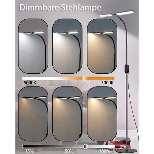 Lampadaire LED Liseuse Touch à Intensité Variable Avec Minuterie Et Mémoire 9w