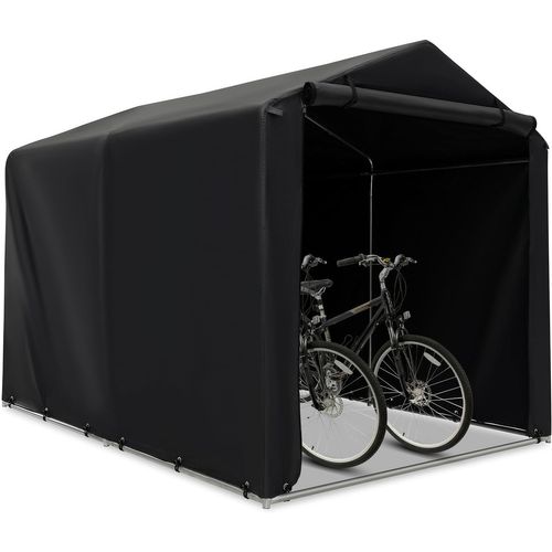 Abri De Vélos Extérieur De 160 X 218 X 164 Cm, Bache Motos Pour Terrasse Jardin Cour, Gris Foncé