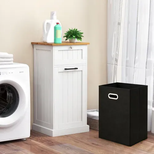 Meuble Salle De Bain Avec Tiroir Et Placard 38l, Pour Cuisine, Salle De Bain, 40 X 37 X 82 Cm