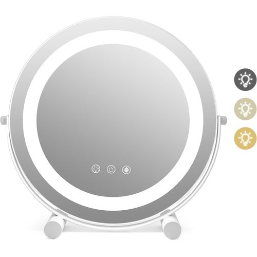 Miroir Sur Pied Maquillage 30 Cm, Fonction Mémoire, Support En Métal, Miroir Coiffeuse