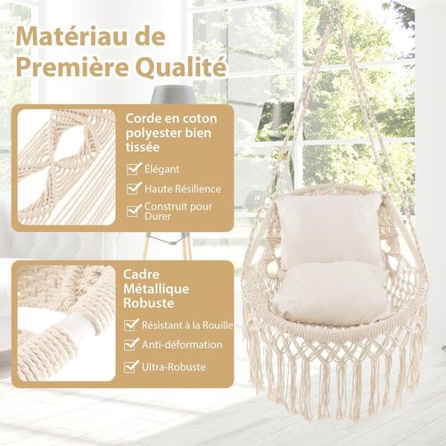 MINGYI Support Chaise Suspendue En Métal Réglable Hauteur 200-250 Cm - Charge 150 Kg - Pied En L Pour Hamac Et Fauteuil Suspendu