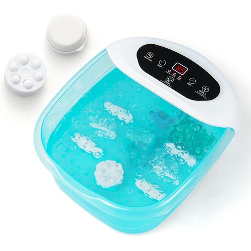 Bain De Pieds Avec Massage Automatique, Massage Pieds 35-46°c , Arrêt Automatique En 1 H (bleu Lac)