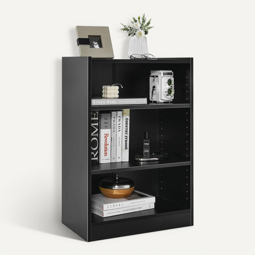Bibliothèque, Étagère De Rangement Scandinave, Hauteurs Réglable 18 Positions, 50 X 30 X 75 Cm