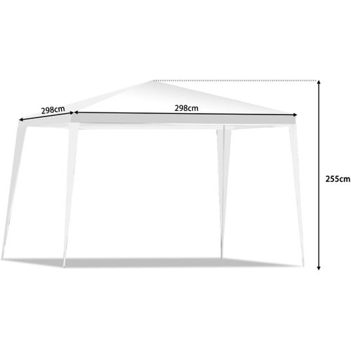 Tonnelle De Jardin Instantanée Pliable 3 X3 M, Tente Avec Piquets Cordes à Vent, Blanc