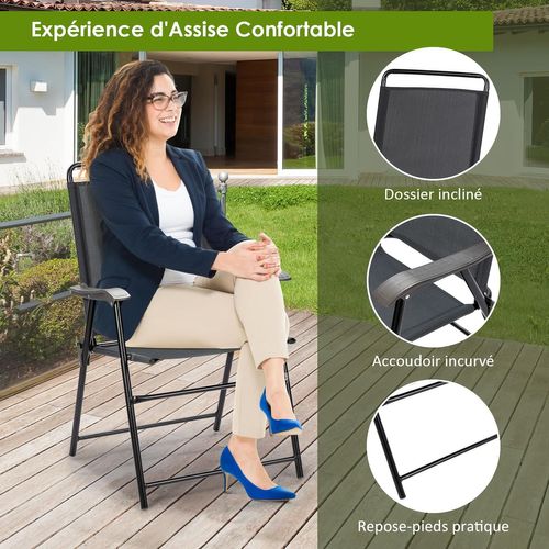 Paire De Chaises De Jardin Pliantes Vintage Années 70 - Design Fleuri, Cadre Métal, Made In UK