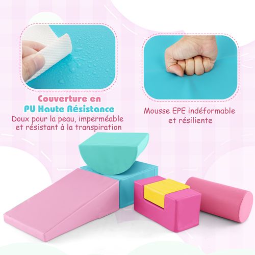 Test du parcours motricité bébé en mousse COSTWAY 5PCS : jouets éducatifs pour enfants