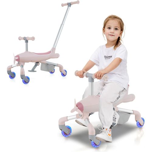 5 En 1 Tricycle Bébé Evolutif Avec Putter Parentale, Vélo D?équilibre Pour Tout-petits De 2 à 4 Ans