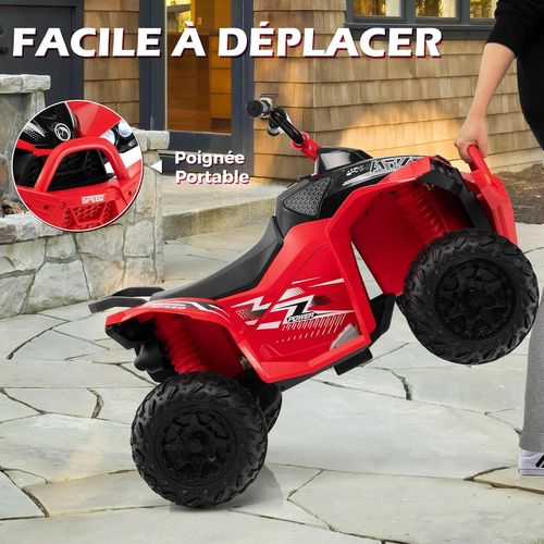 Quad Électrique Enfant, Voiture Électrique pour Enfants avec LED Et Musique ,1.5-3 Km/h, Klaxon, ATV pour Enfants 3+,Blanc Quad Électrique Enfant, Voiture Électrique pour Enfants avec LED Et Musique ,1.5-3 Km/h, Klaxon, ATV pour Enfants 3+,Blanc