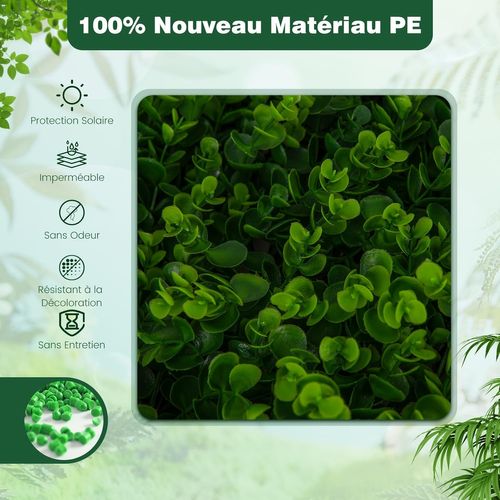 Haie Artificielle Brise-vue Décoration Extensible, Panneau (eucalyptus ...