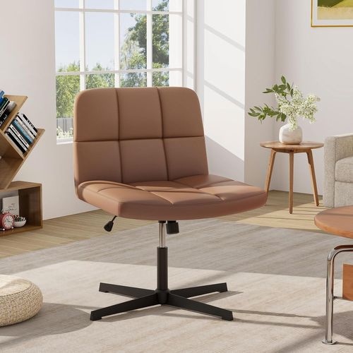 Chaise De Bureau En Cuir Avec Assise Large, Réglable En Hauteur, Charge 150 Kg (marron)