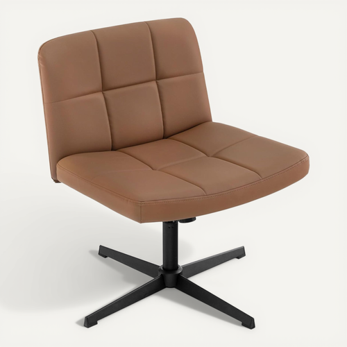 Chaise De Bureau En Cuir Avec Assise Large, Réglable En Hauteur, Charge 150 Kg (marron)
