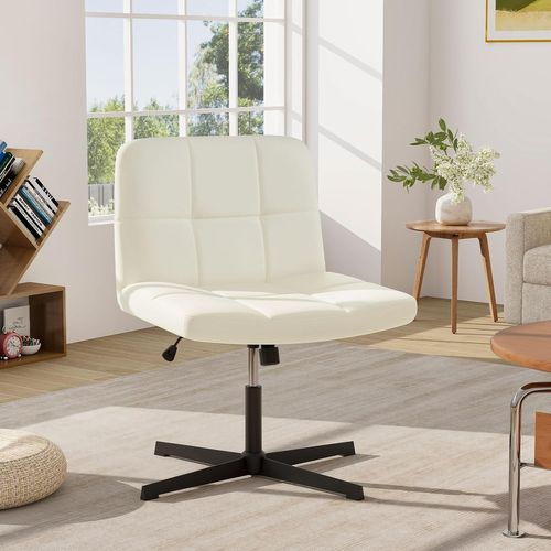 Chaise De Bureau Avec Assise Large, Réglable En Hauteur, Charge 150 Kg (beige)