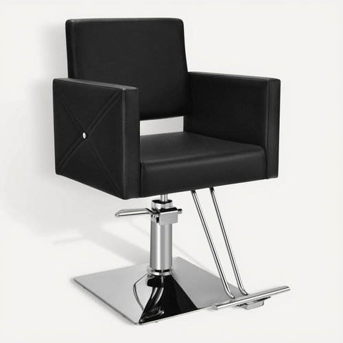 Fauteuil De Coiffure Hydraulique Rotative à 360°, Chaise De Salon Coiffure(63,5 X 79 X 94,5-110 Cm)