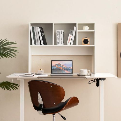 Étagère De Bureau En Bois, Bibliothèque De Bureau, Etagère à Poser Sur Le Bureau(blanc)