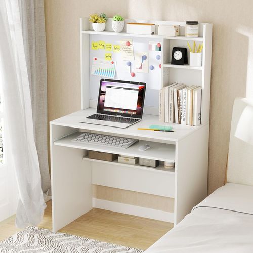 Bureau Avec Tableau D'affichage Magnétique, Bureau à Domicile Avec Plateau Pour Clavier Chambre