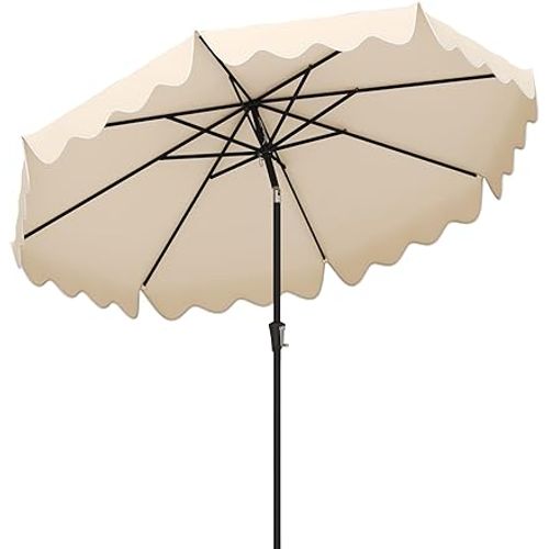 PatioKingdom Parasol De Patio Avec Bouton-poussoir D'inclinaison