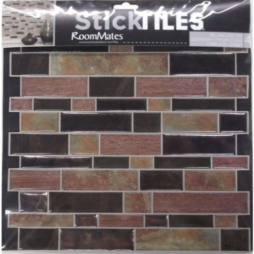 Carrelage Mural Faïence Adhésive Imitation Différentes Pierres - 4 Plaques 26x26cm - Stick Tile