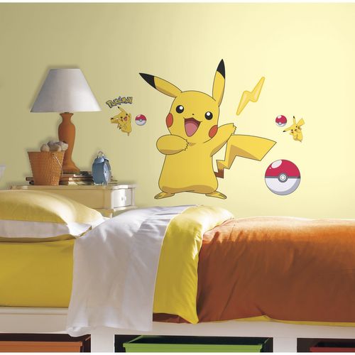 Sticker Géant Repositionnable Pikachu Pokemon 45,7cm X 101,6cm