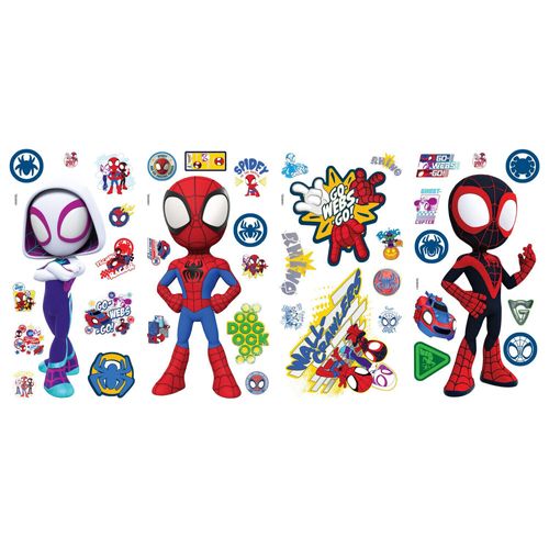 RoomMates Sticker Murali Giganti Amazing Spider-Man In Piedi – 29 Adesivi Rimovibili, Dimensioni Assemblate 281 X 44,5 Cm Circa - 3