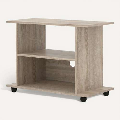 Meuble TV Commode TV Yogi Sonoma 60x80x40 Cm (hxlxp) 2étagères Avec Roues