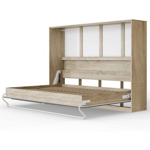 Armoire Lit Escamotable 140x200 Cm Supérieur Horizontal Mural Chêne Sonoma/anthracite