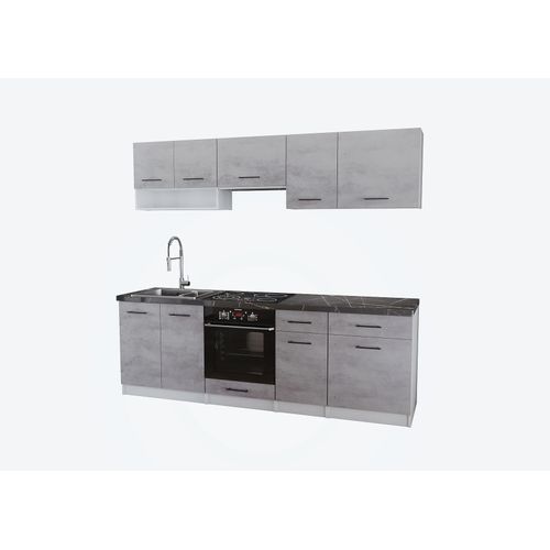 Cuisine Viki Finition Beton 8 éléments 240 Cm 18 Mm