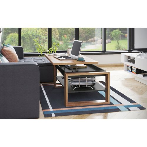 Table Basse Nuoma Bois / Gris Relevable 65x110