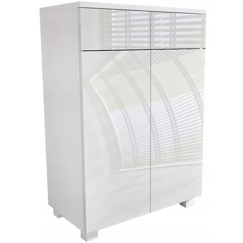 Laveo 60 Cm - Meuble Salle De Bain En Blanc Laqué à Accrocher Ou Poser