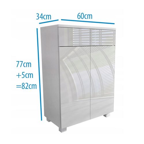 Laveo 60 Cm - Meuble Salle De Bain En Blanc Laqué à Accrocher Ou Poser